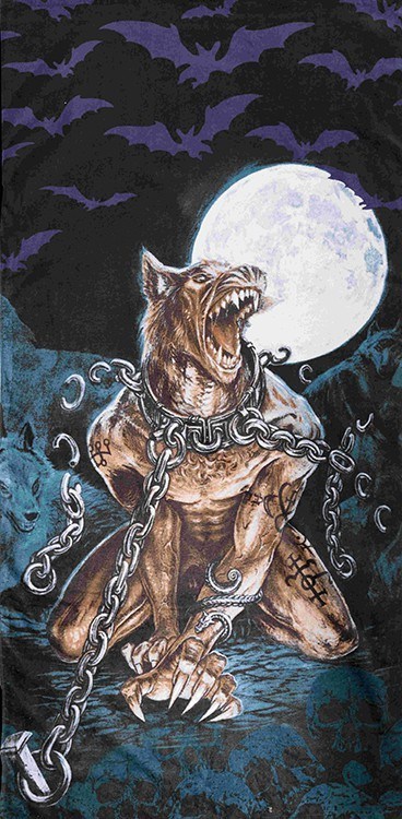 Loups Garou - Alchemy Gothic Werewolf Beach Towel
