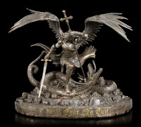St. George Figurine with Dragon - Psalm 23 - bronzed