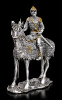 Zinn Ritter Figur auf Pferd mit Hellebarde