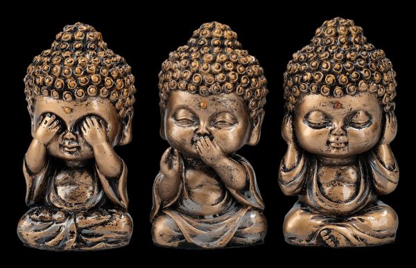Buddha Figurines - Funny Monks No Evil