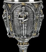 Mittelalter Kelch mit Rittermotiv