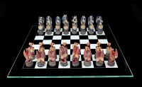 Schachspiel Drachen - Rot vs. Blau