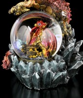 Dragon Figure with Snowglobe - Ruby Oracle