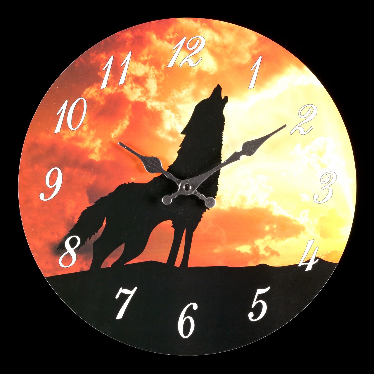 Clock with Wolf