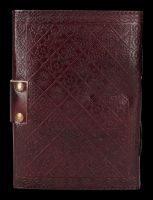 Leather Journal with Lock - Fatima Hand Hamsa