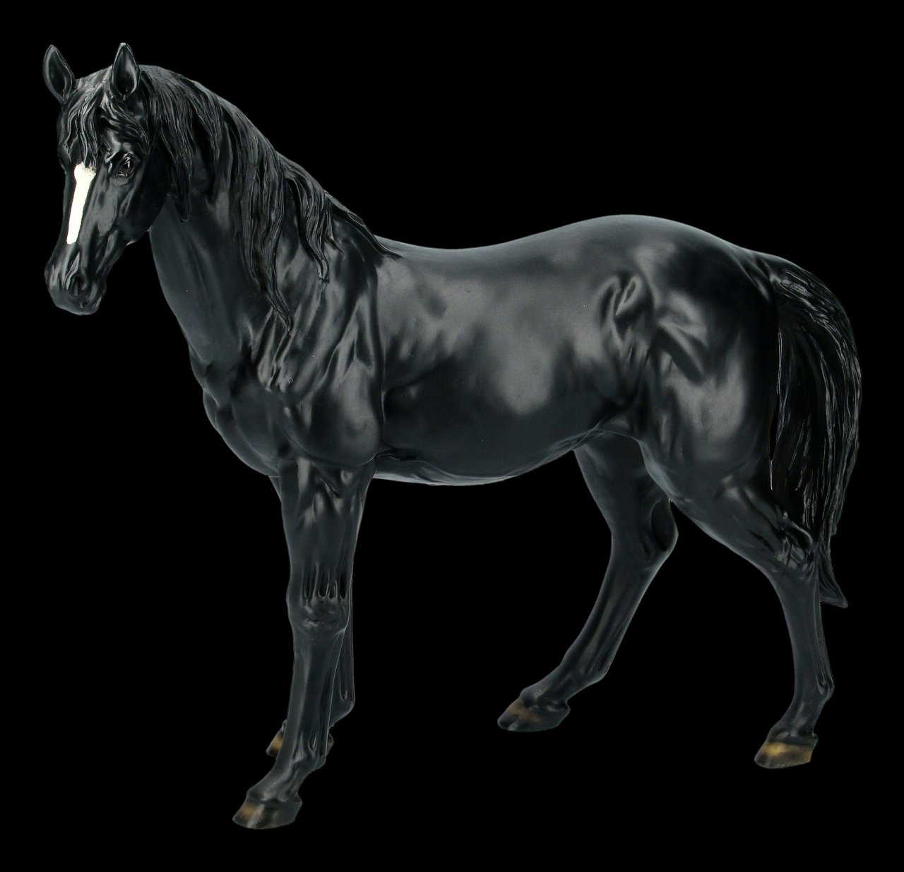 Große Schwarze Pferde Figur