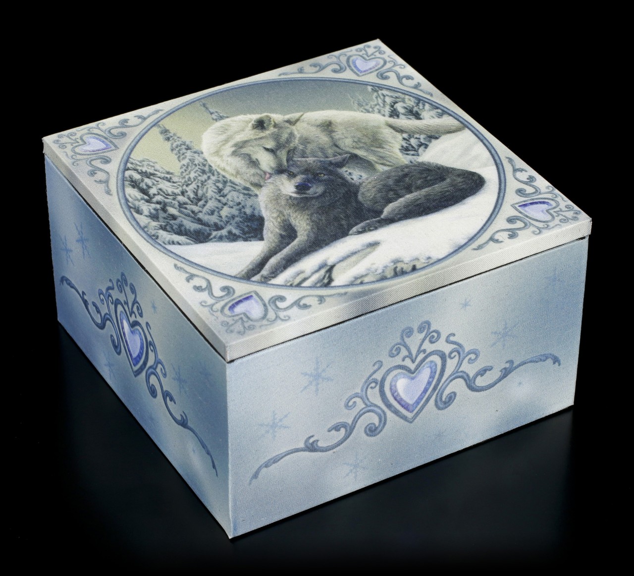 Mirror Box with Wolves - Snow Kisses