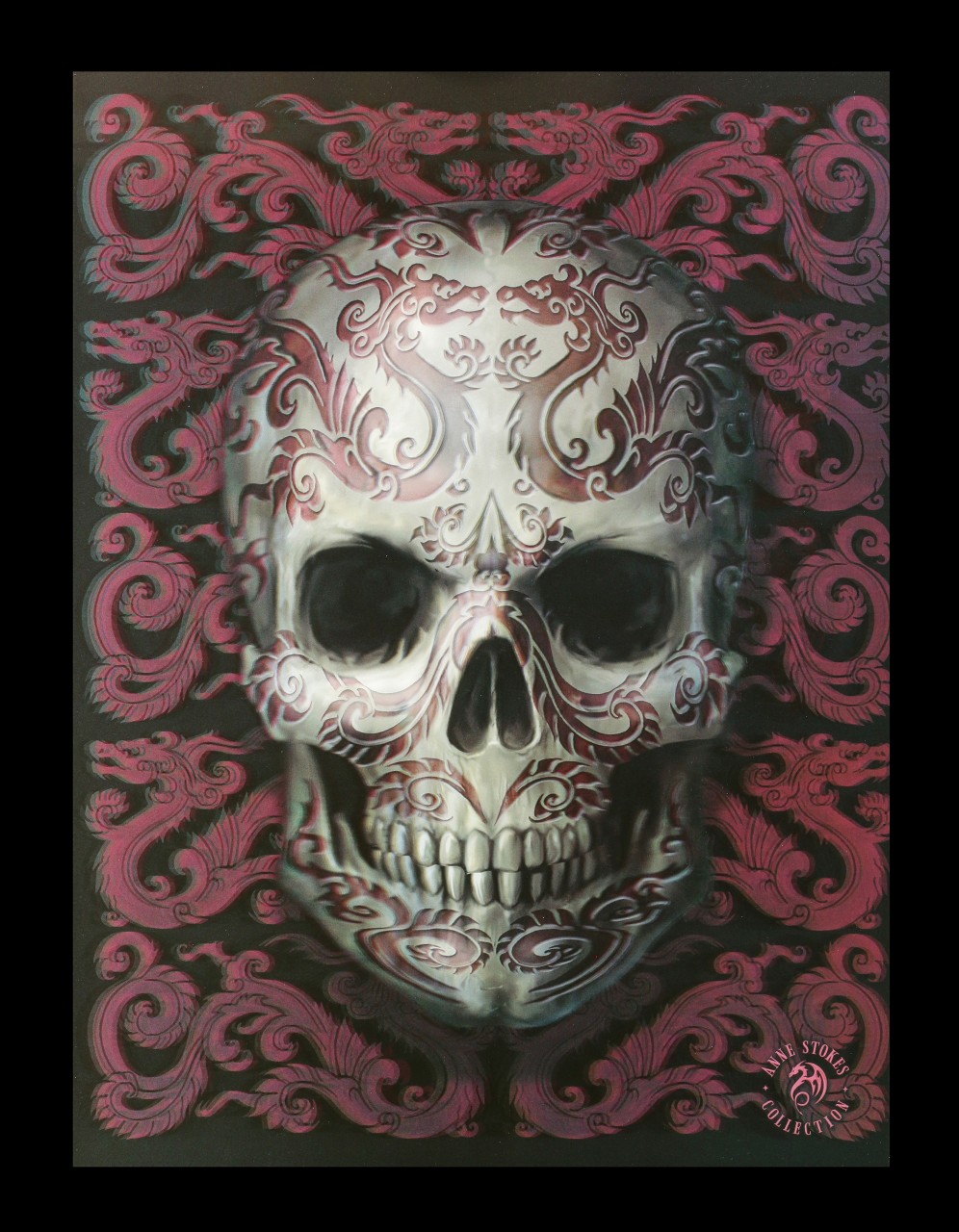 3D Bild mit Totenkopf - Oriental Skull