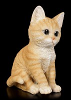 Baby Cat Figurine - Sitting Orange Tabby