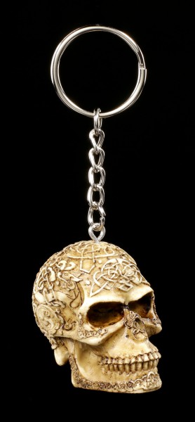 Skull Keyring - Celtic Head