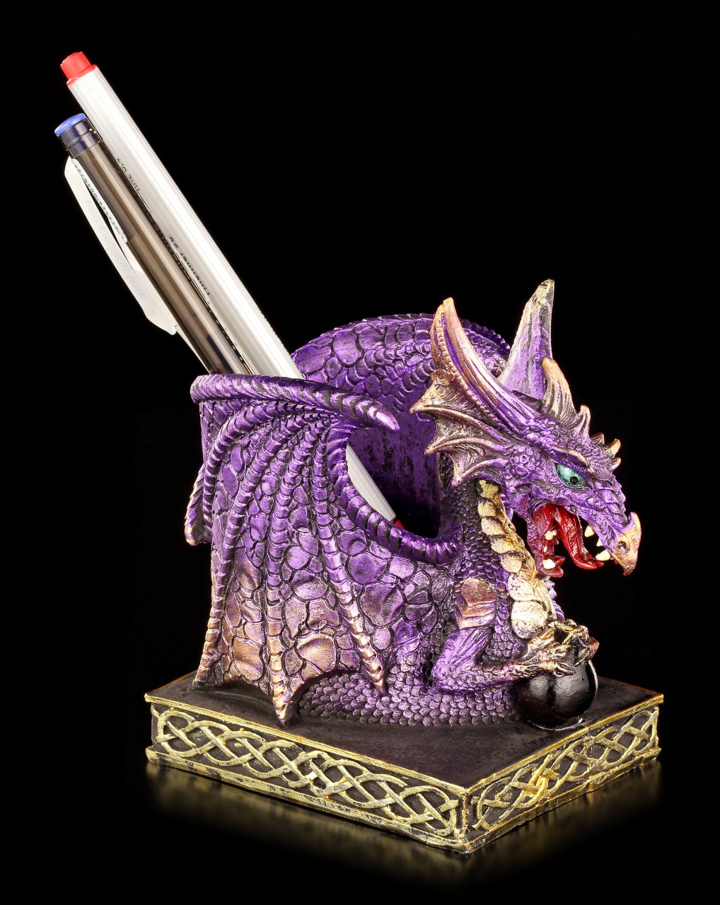 Dragon Pen Holder - Amethyst purple