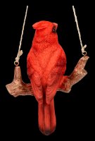 Bird Figurine - Red Cardinal on Branch