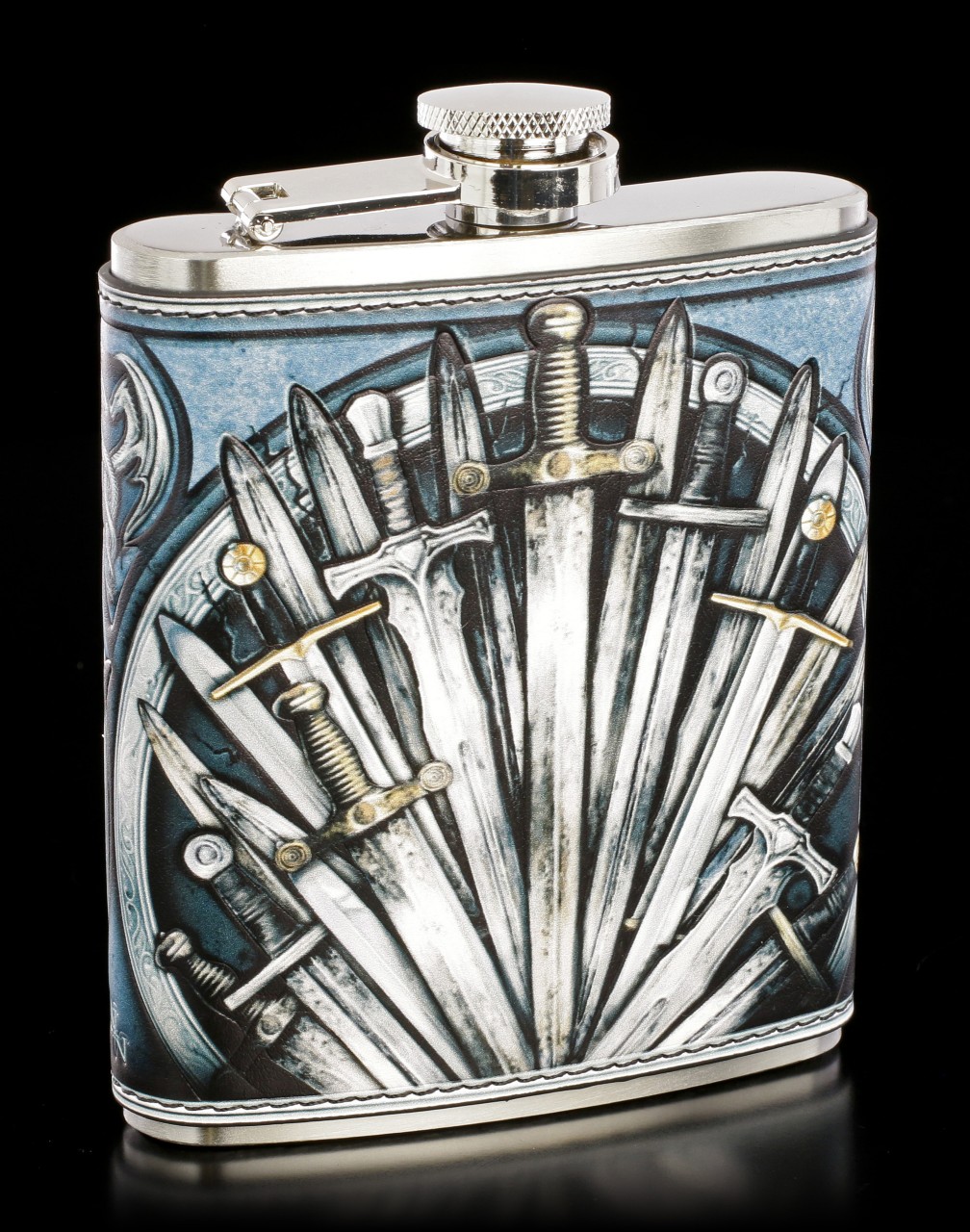 Hip Flask with Swords