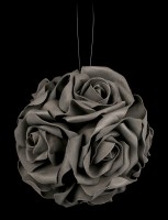 Schwarze Rosenblüten-Kugel