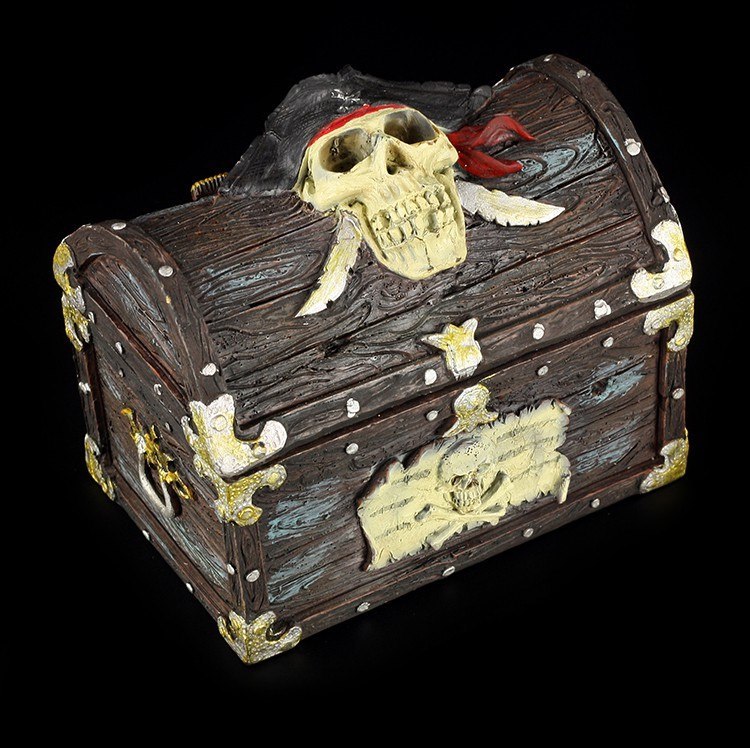 Pirate Treasure Chest with Skull
