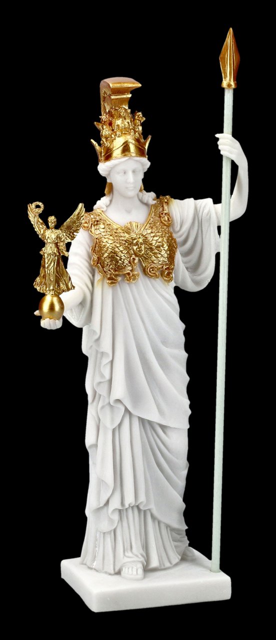 Athena Figurine - Greek Goddess white-gold 