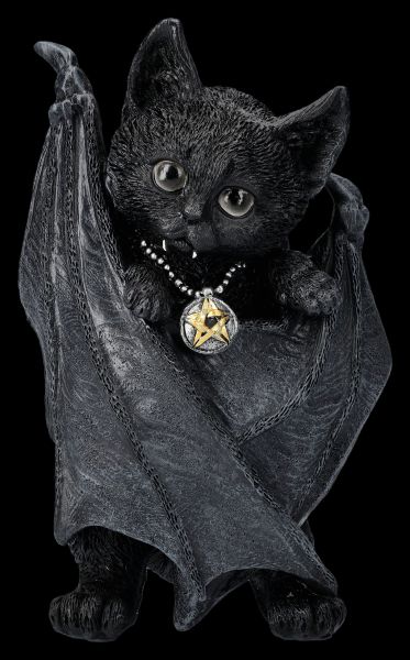 Vampir Katzenfigur - Count Catula mit Halskette