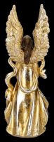 Engelfigur mit Buch - goldfarben