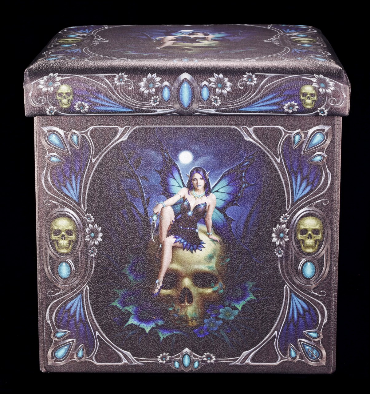 Aufbewahrungsbox mit Sitzmöglichkeit - Skull Fairy