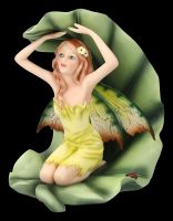 Fairy Figurine - Olona Seeking Shelter Under Leaf