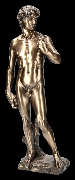Large David Figurine by Michelangelo - bronzed
