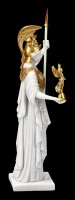 Athena Figur - Griechische Göttin weiß-gold
