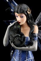 Witch Fairy Figurine - Morgana with Black Cat
