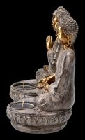 Buddha Figuren mit Teelicht - 2er Set