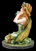Elfen Figur klein grün - Morsana mit Rosen