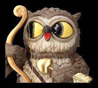 Funny Owl Figurine Large - Cupid with Bow