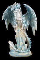 Ice Dragon Figurine on Crystals