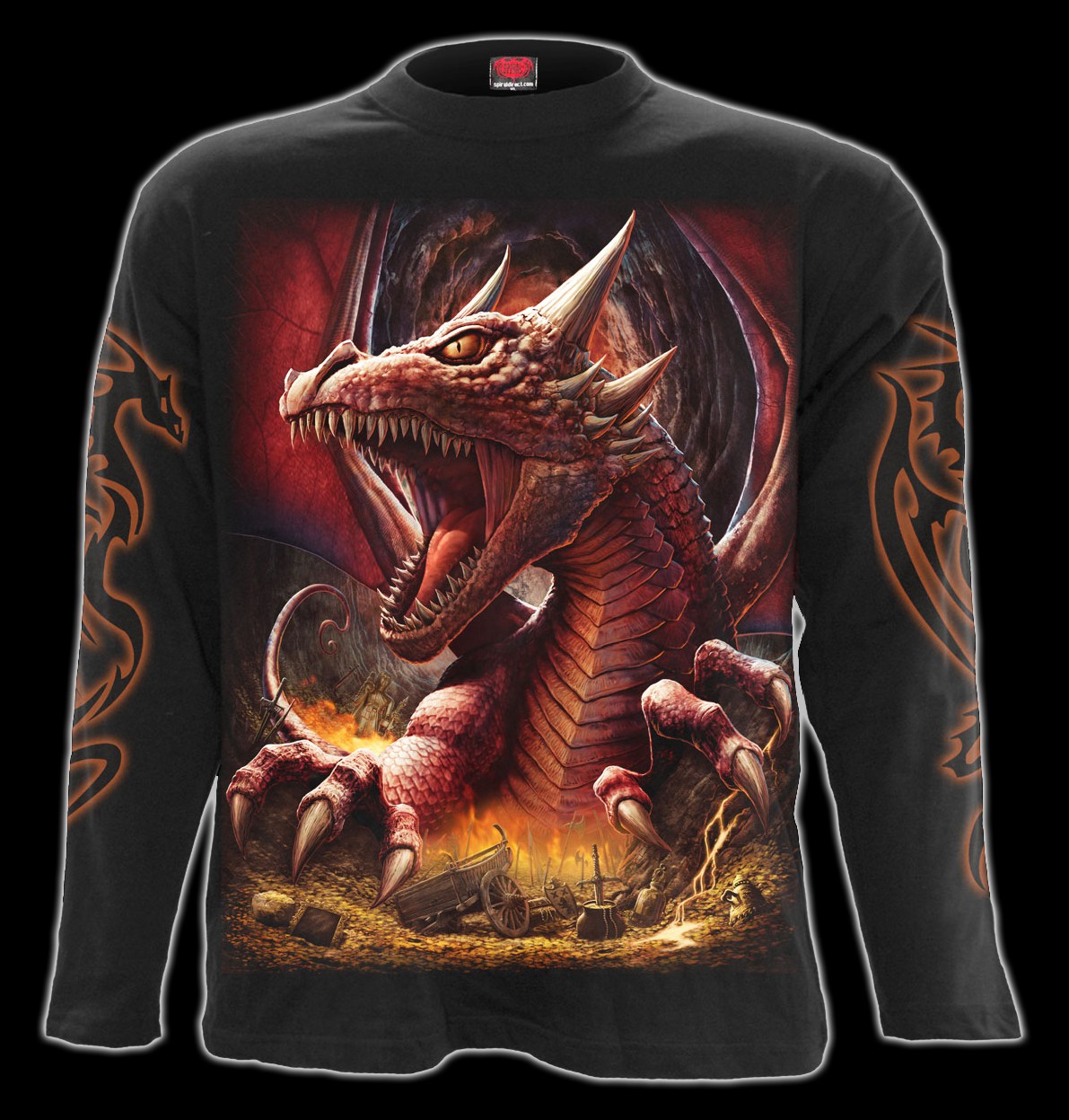 Langarmshirt Drache - Awake The Dragon