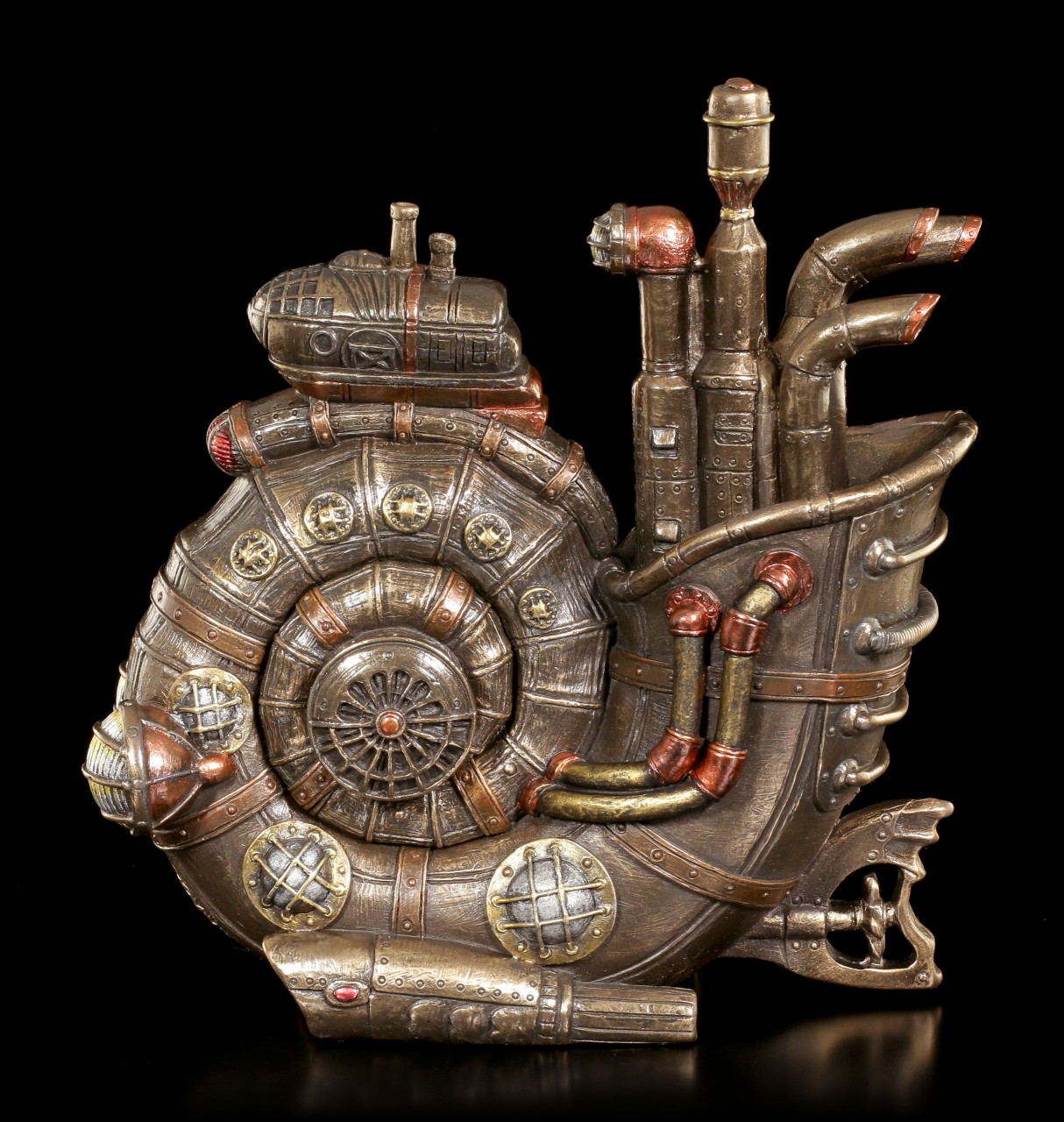 Steampunk Ammonit Figur mit Geheimfach