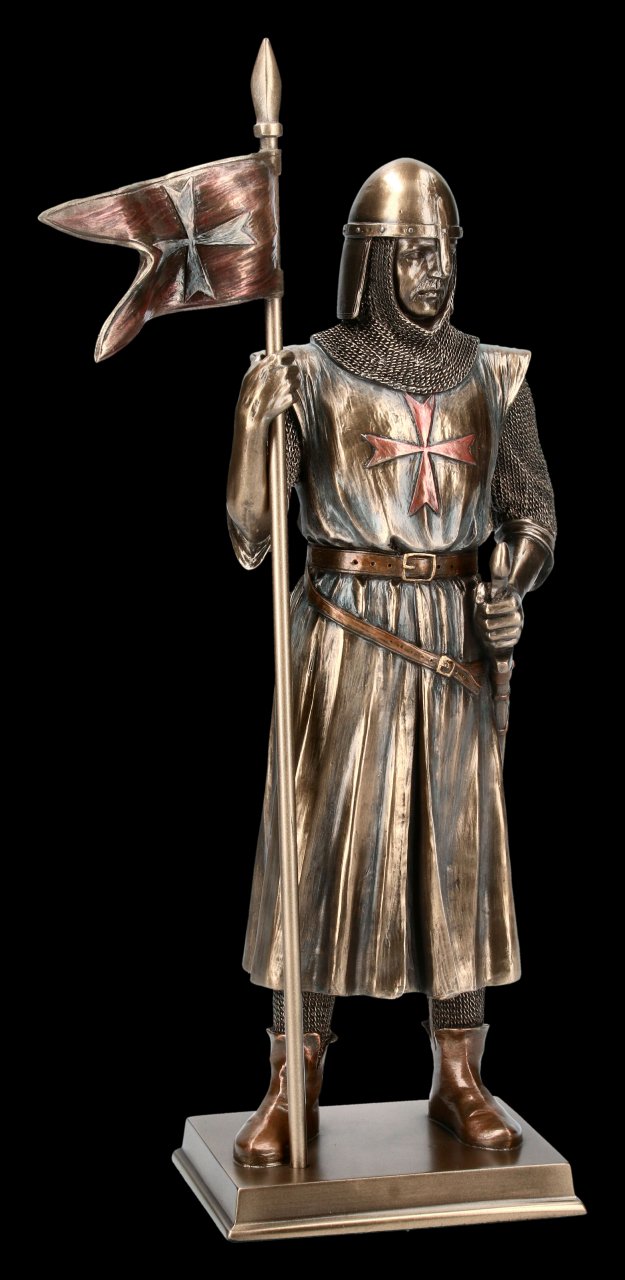 Knight Figurine - German Crusader with Banner