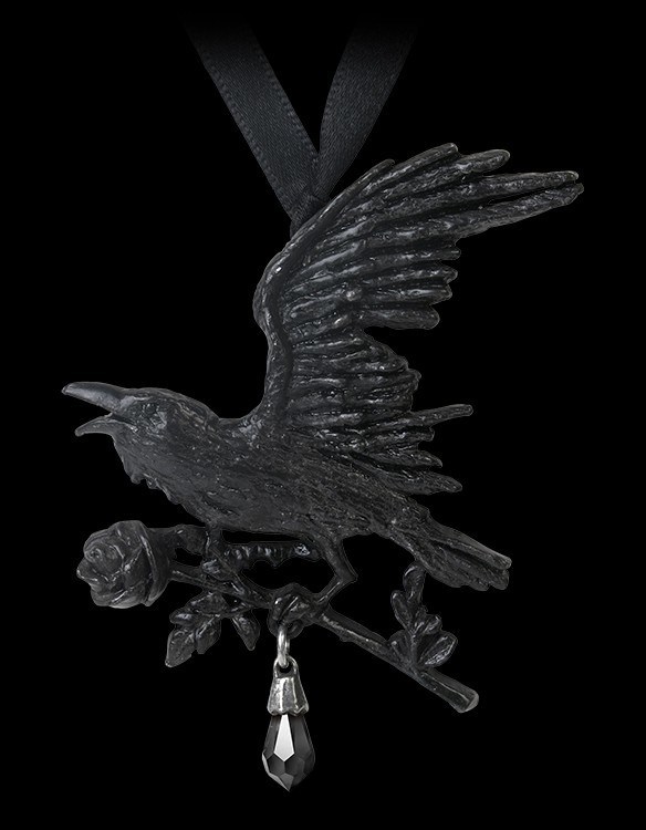 Harbinger - Alchemy Gothic Necklace with Raven