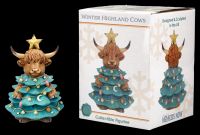 Highland Cow Weihnachtsbaum-Figur - Winter