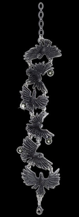 Flocking Raven - Alchemy Gothic Bracelet