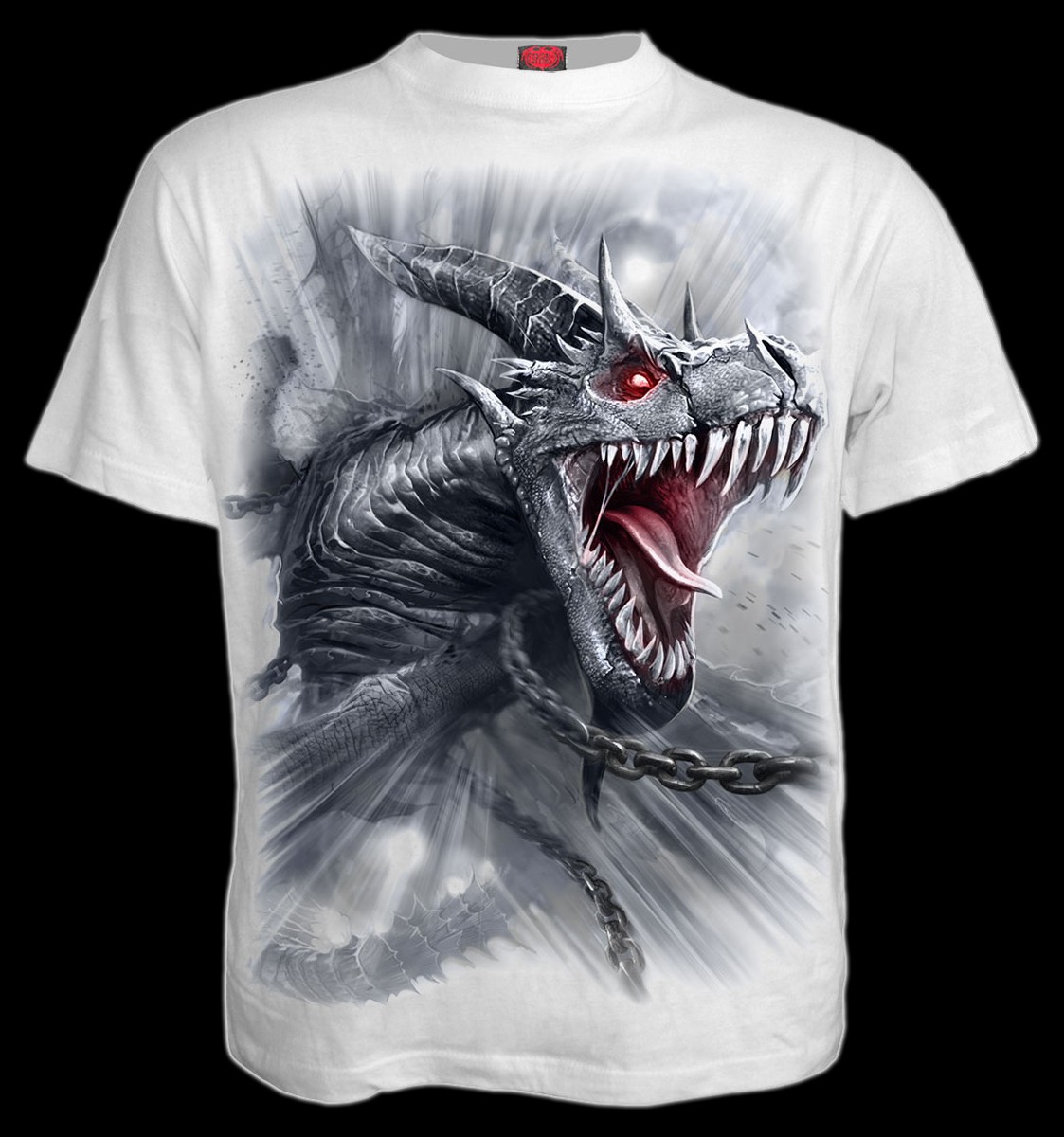 T-Shirt Drache Weiß - Dragon's Cry
