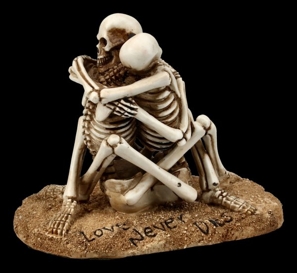 Skeleton Figurine - Love Never Dies - Stay here