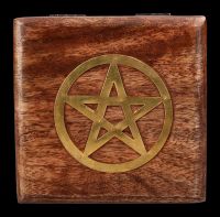 Wodden Box - Brass Pentagram