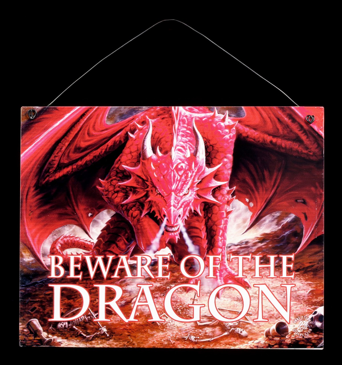 Dragon's Lair Metall Schild mit Drache - Beware of the dragon