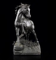 Black Horse Figurine - Cheval a la Herse
