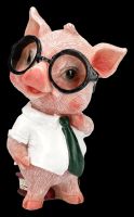 Witzige Schweinefigur im Hemd mit Krawatte - Preston