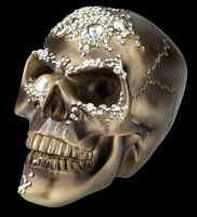 Skull Figurine with Pearl Decoration