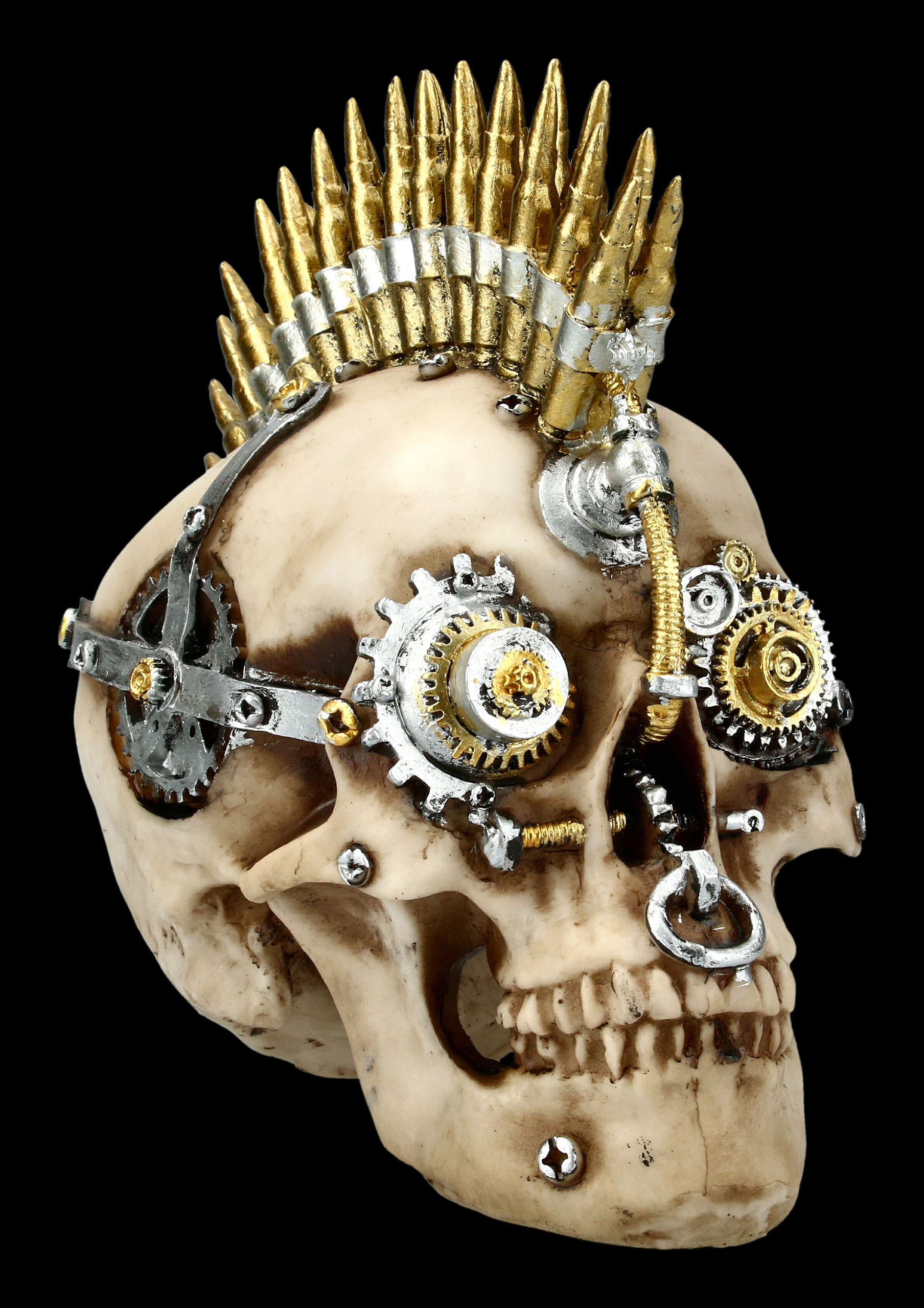 Deko Figur Skull Schädel Steampunk Totenkopf Gears of War groß 