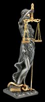 Kleine Justitia Figur - Göttin der Gerechtigkeit - silber gold