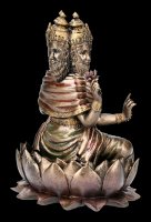 Hinduistische Götter Figur - Brahma - Sitzend auf Lotusblüte