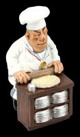 Funny Jobs Figurine - Pizza Maker rolls out Pizza Dough