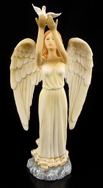 Angelica mit Tauben Frieden Schutzengel Elfe Fee Engel Figur 