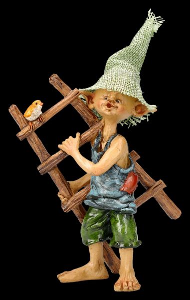 Pixie Goblin Figurine with Ladder - Whistles at Work
